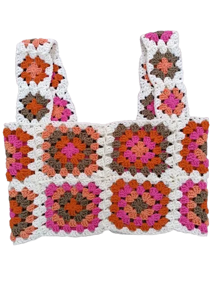 Granny Square Crop Top: