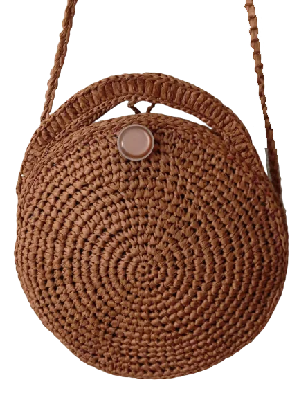 Un sac en raphia marron crochet pattern
