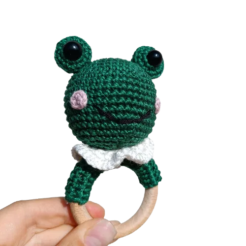 Smiley Frog - baby rattle toy crochet pattern — photo 2