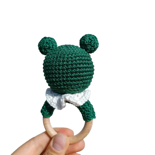 Smiley Frog - baby rattle toy crochet pattern — photo 3