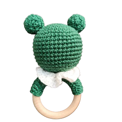 Smiley Frog - baby rattle toy crochet pattern — photo 4